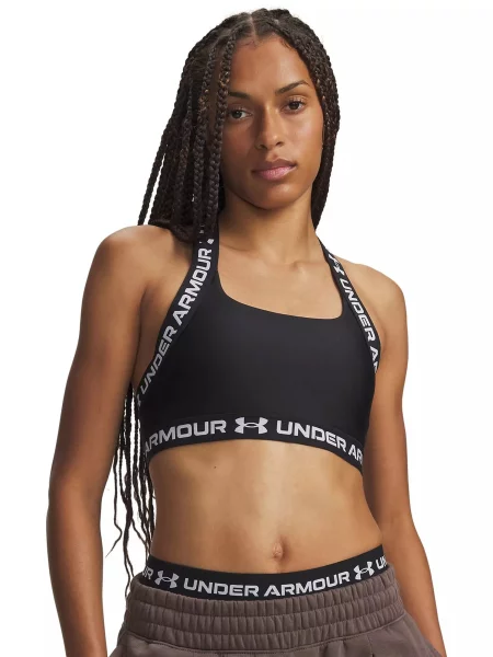 Under Armour HeatGear Mid T-Back biustonosz sportowy średnie wsparcie XS czarny