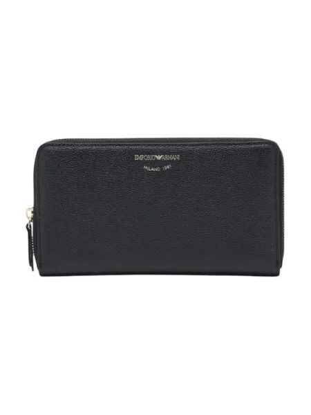Portfel Emporio Armani skórzany czarny