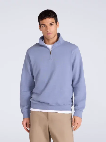Sid bluza z zamkiem pod szyję Blue niebieska