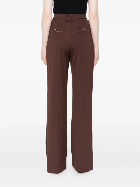 Pantaloni Elisabetta Franchi plisate maro