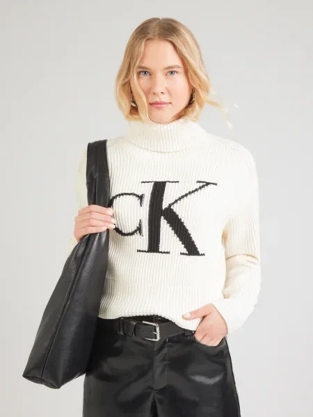 Calvin Klein Jeans Sveter Écru béžová