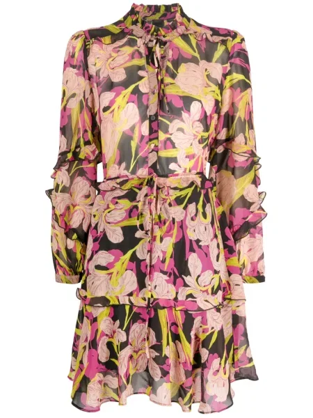 Rochie Pinko cu model floral cu imagine negru