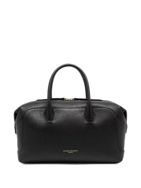 Kožená shopper kabelka Gianni Chiarini černá