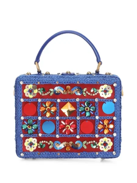 Чанта Dolce & Gabbana бродирана синьо