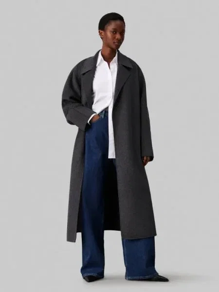 Calvin Klein Palton cu adaos de lână gri