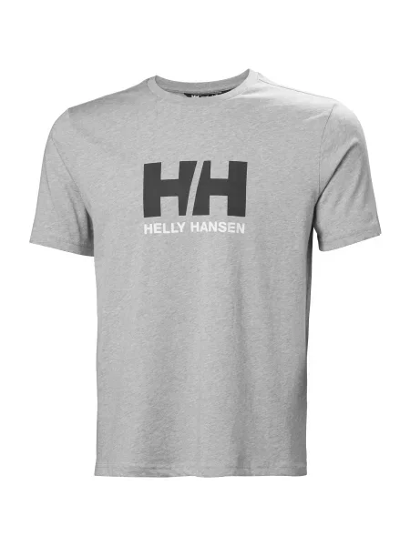 HELLY HANSEN Majica pegasto siva / črna bela