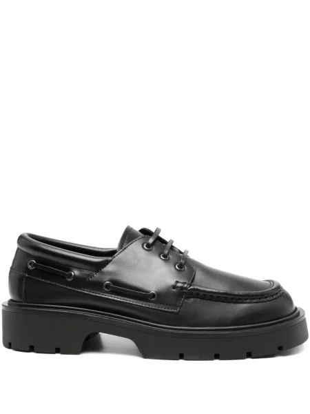 Derby cipele Sandro s vezicama s platformom s čipkom crna