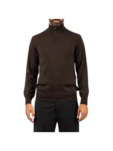 Sweter z golfem Brooksfield brązowy
