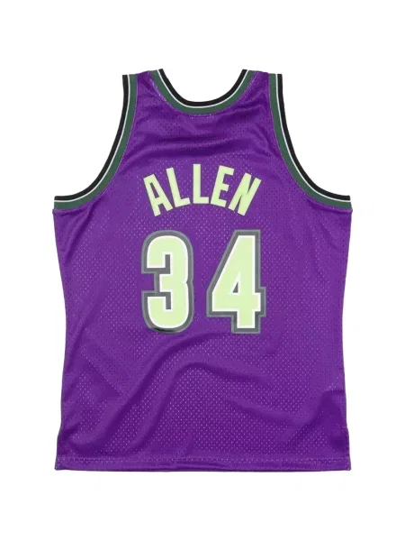 Cămașă Mitchell & Ness din jerseu violet