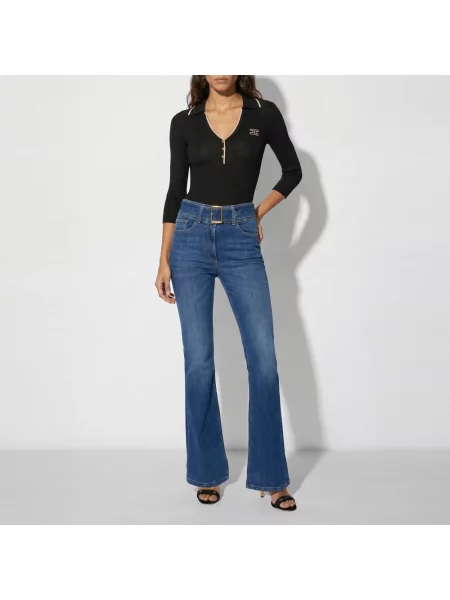 Sweter Elisabetta Franchi wełniany czarny