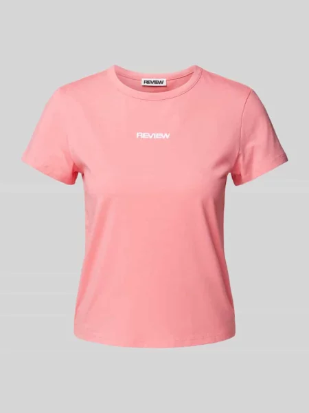 T-shirt z nadrukiem z logo Review