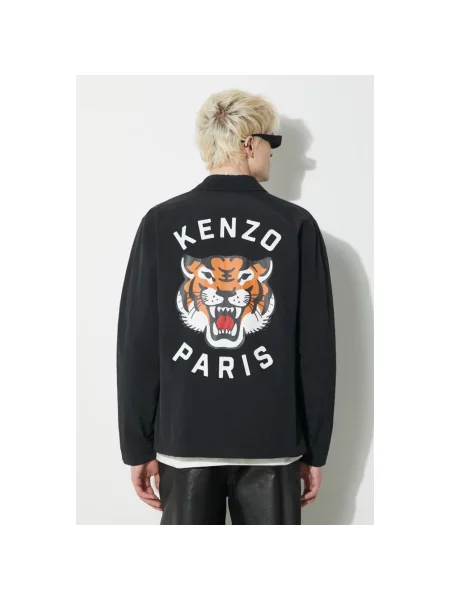 Kenzo kurtka Lucky Tiger Padded Coach przejściowa czarny