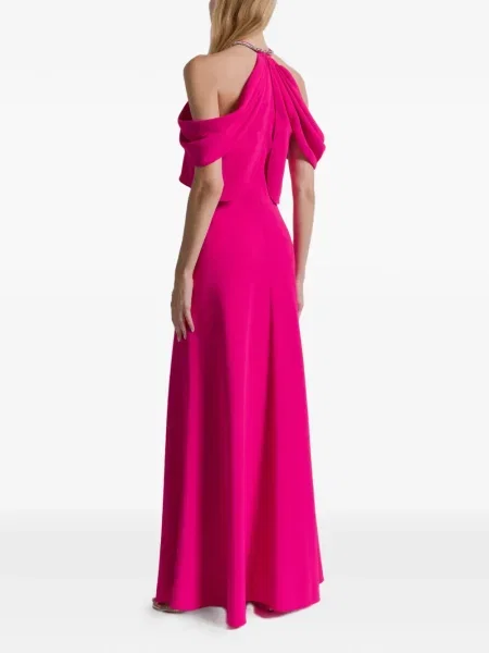 Rochie maxi Alberta Ferretti drapată de costum roz