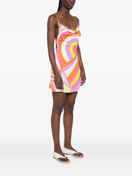 Rochie mini Pucci cu imagine roz