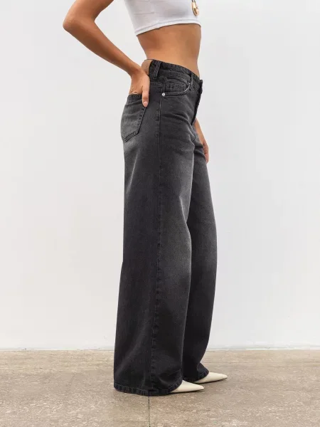 Широкі джинси Romashka Вейв сірий