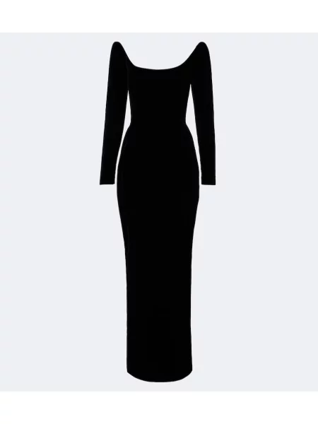 Rochie Mugler de catifea negru
