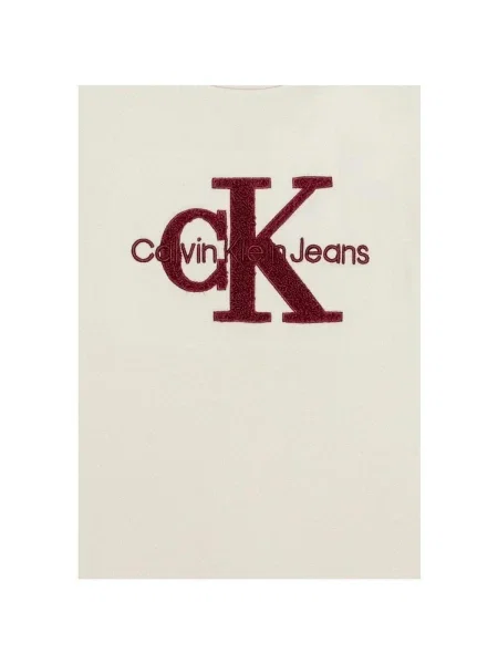 Gyerek denim ruha Calvin Klein Jeans fehér