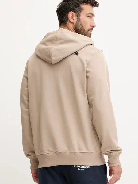 Кофта The North Face Flowe Dome з капюшоном з принтом коричневий