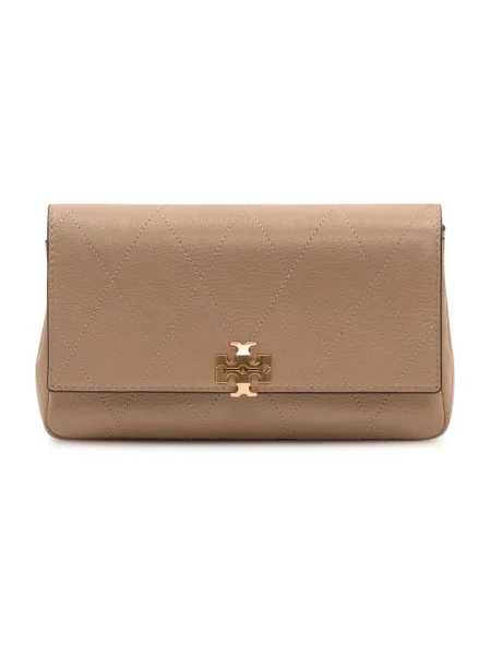 Portfel Tory Burch skórzany beżowy