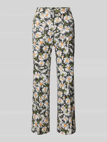 Spodnie o kroju slim fit z nakładanymi wpuszczanymi model ‘ARTEN’ Weekend Max Mara czarne