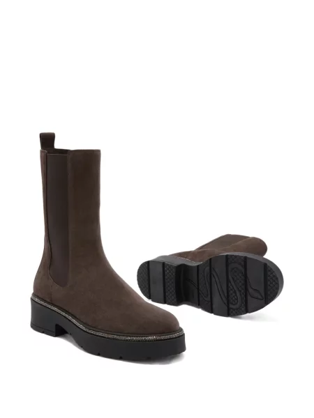 Botine chelsea Rene Caovilla din piele maro