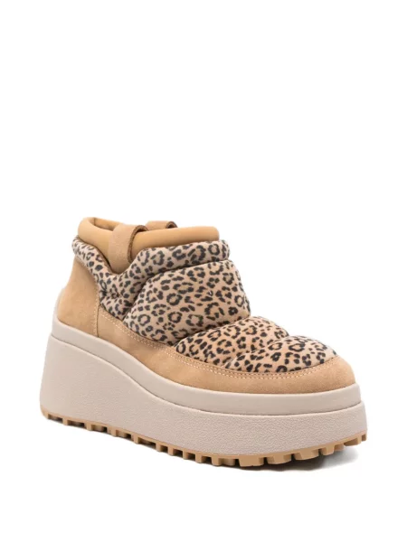 Botine Ash cu platformă cu imagine cu model leopard maro