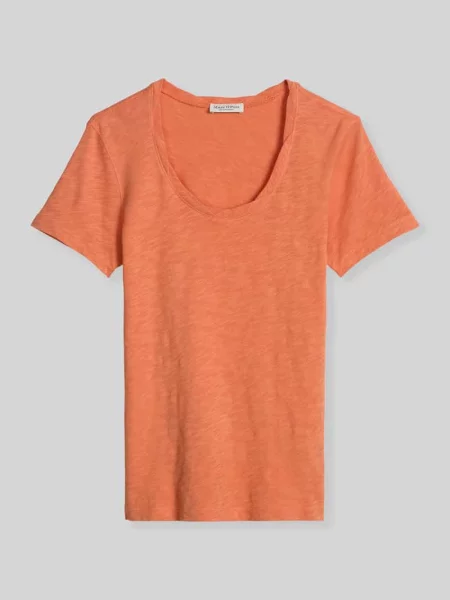 Męski t-shirt o kroju regular fit z czystej bawełny Marc O'polo pomarańczowa