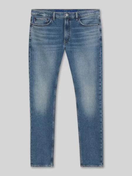 Jeansy o kroju slim fit z czystej bawełny model Zane' Hugo Blue