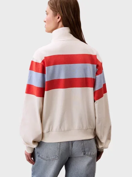 Спортивна кофта Calvin Klein Jeans з джерсі бежева