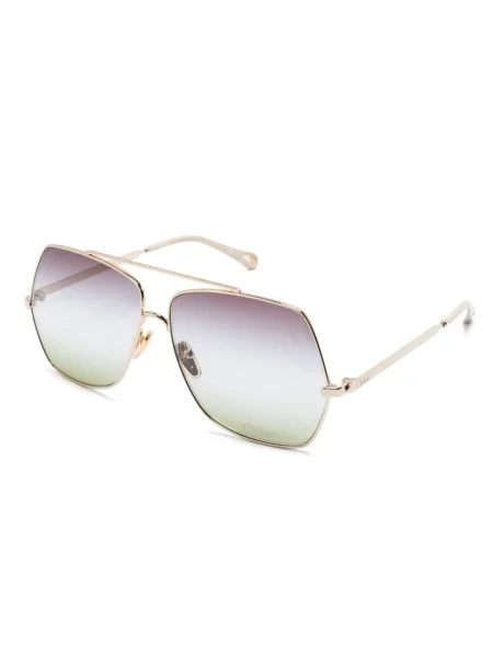 Saulės akiniai Chloé Eyewear auksinė