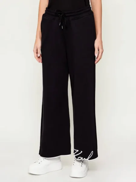 Karl Lagerfeld Pantaloni / alb negru