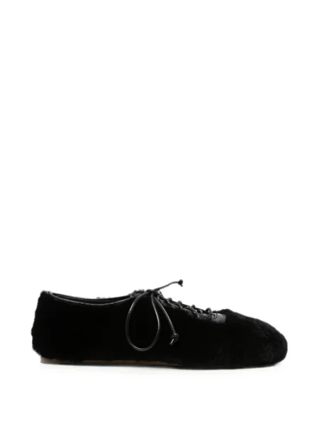 Sneakerși Forte_forte cu șireturi din dantelă negru