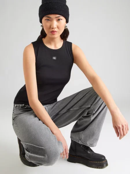 Calvin Klein Jeans Top negru
