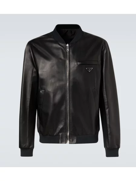 Bőrdzseki Prada fekete