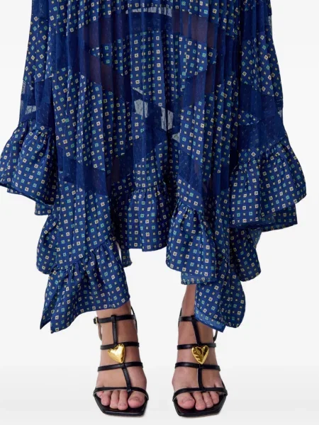 Fusta plisata Claudie Pierlot plisată albastru