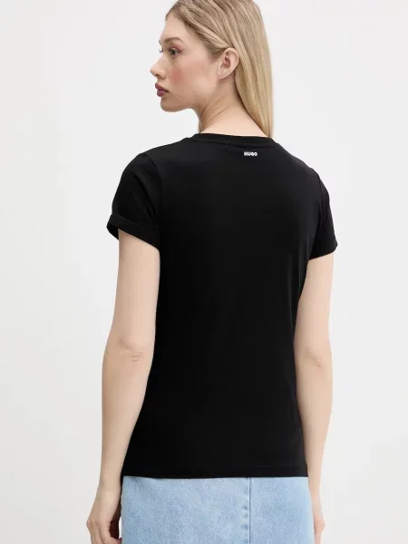 T-shirt z okrągłym dekoltem model ‘The Plain’ czarna