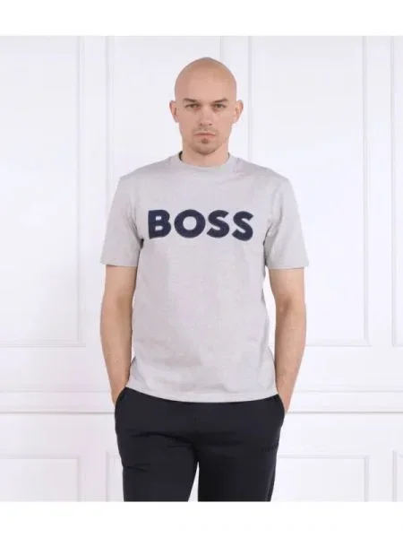 BOSS ORANGE Tricou TeDenimlogo gri