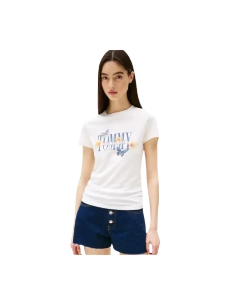Koszulka Tommy Jeans z logo biała