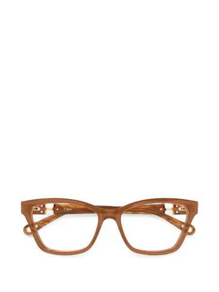 Ochelari de soare Chloé Eyewear cu imprimeu geometric maro