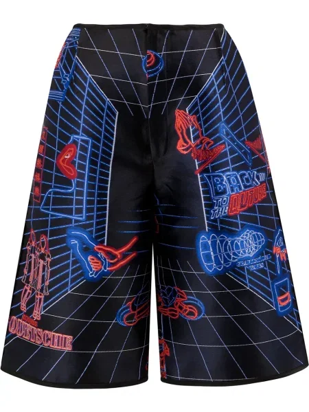 Pantaloni scurți Quetsche cu imagine negru