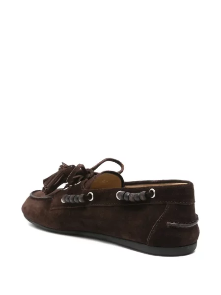 Pantofi loafer Miu Miu cu mărgele maro