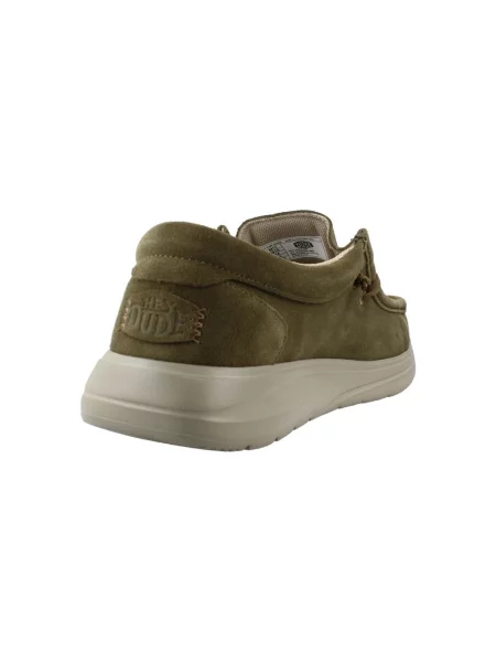 Pantofi Heydude din piele de căprioară verde