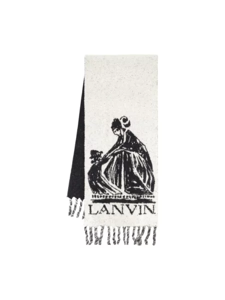Szal Lanvin wełniana biała
