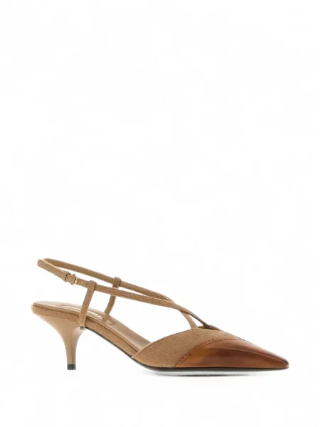 Pantofi cu toc Miu Miu slingback maro