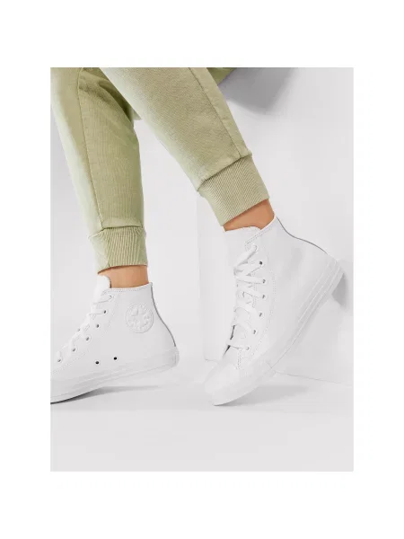 Jednofarebné tenisky Converse biela