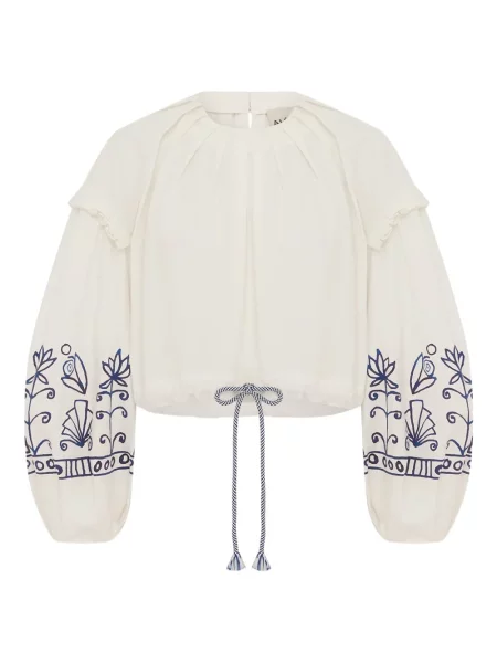 Top Alemais cu model floral cu volane