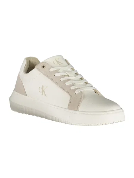 Sneakersy Calvin Klein Jeans chunky płócienne casual białe