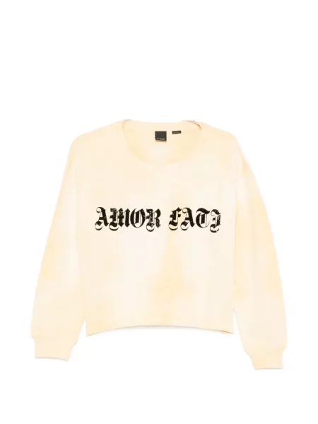 Hanorac crewneck Pinko galben