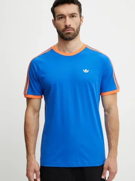 Тениска adidas Originals Q2 Monogram Cal с апликация синьо
