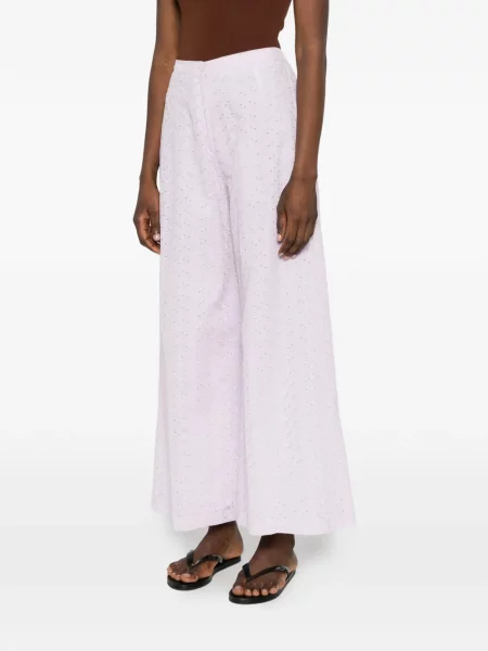 Pantaloni Forte_forte cu broderie violet